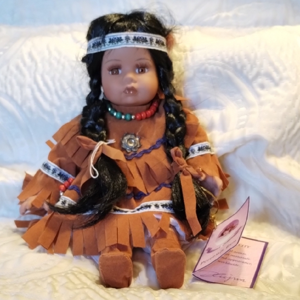 Native American Style Doll with Braided Hair